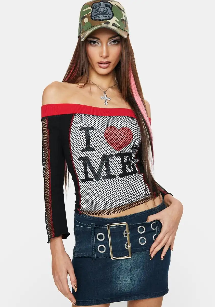 She Talks A Lot Denim Mini Skort