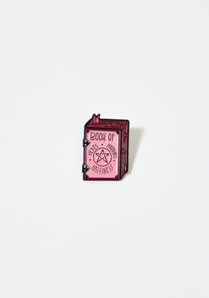 Book Of Hexes Grimoire Enamel Pin