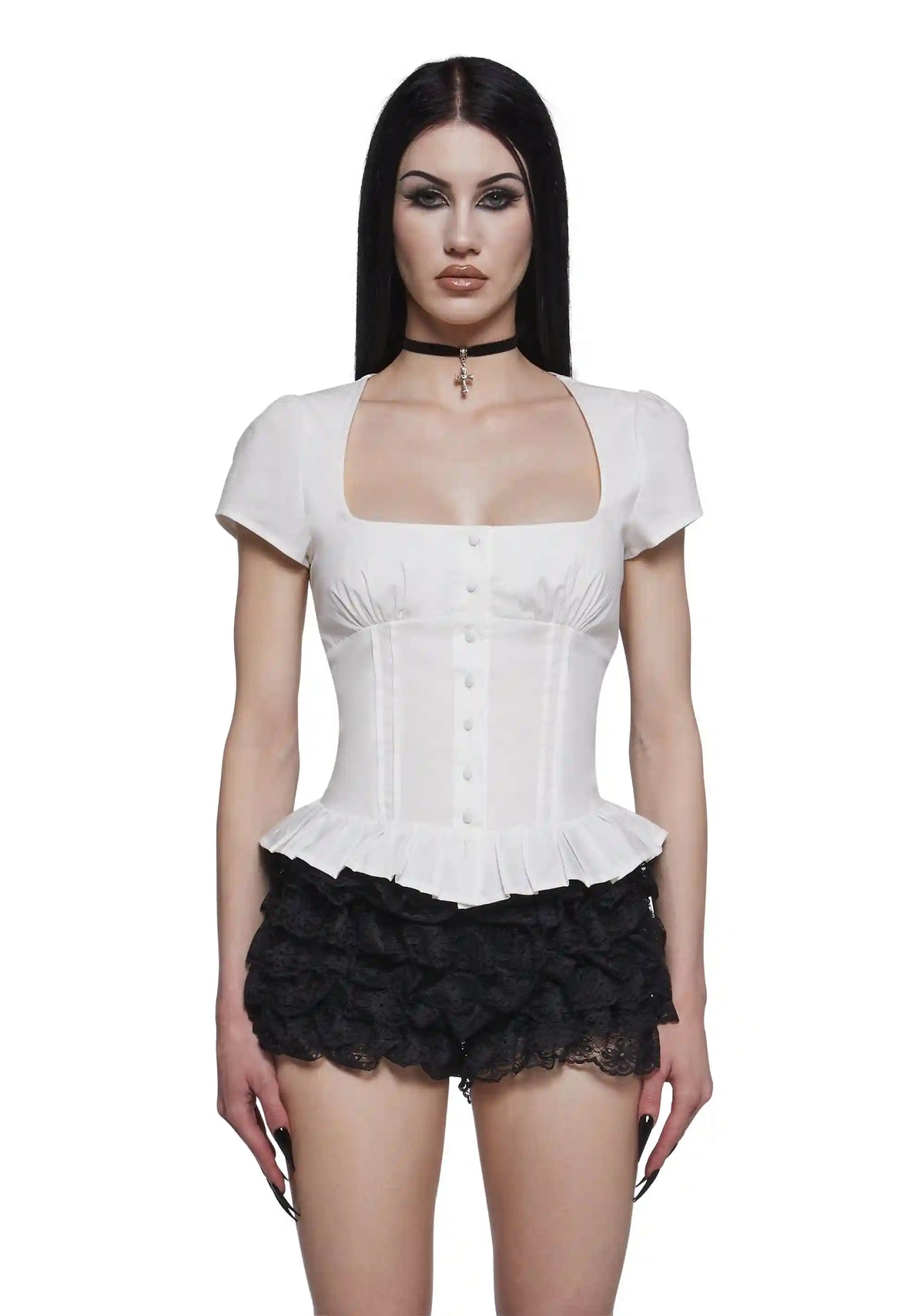 Shadow Seduction Poplin Blouse